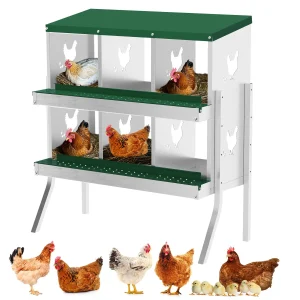 6-Compartment Nesting Boxes for Chickens,